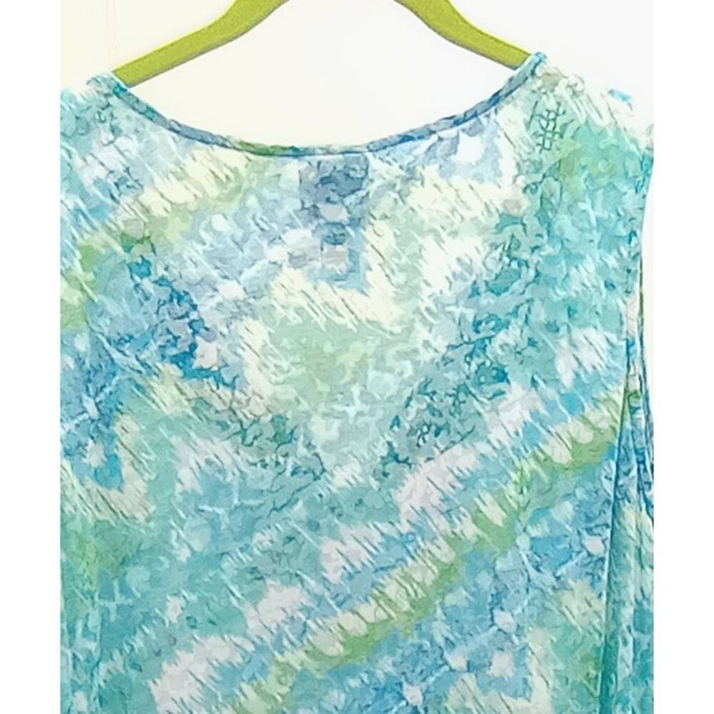 NWT Ruby Rd. Blue & green, tank top. Size 2X - Picture 3 of 8